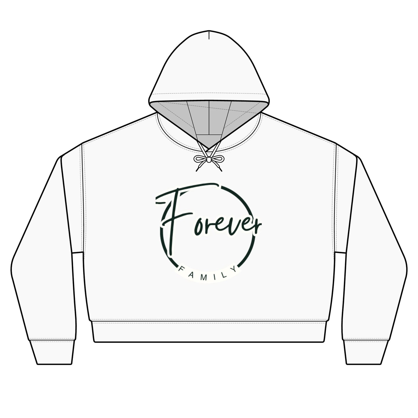 Forever Family Women's Organic Hoodie — Cozy Cropped Pullover