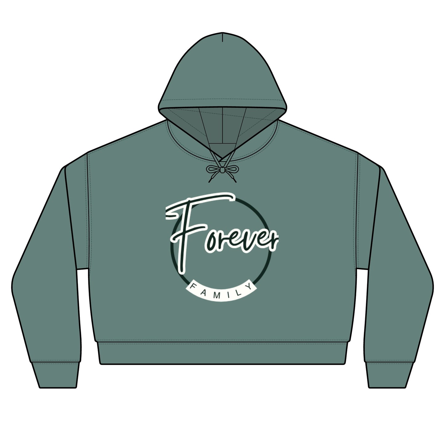 Forever Family Women's Organic Hoodie — Cozy Cropped Pullover