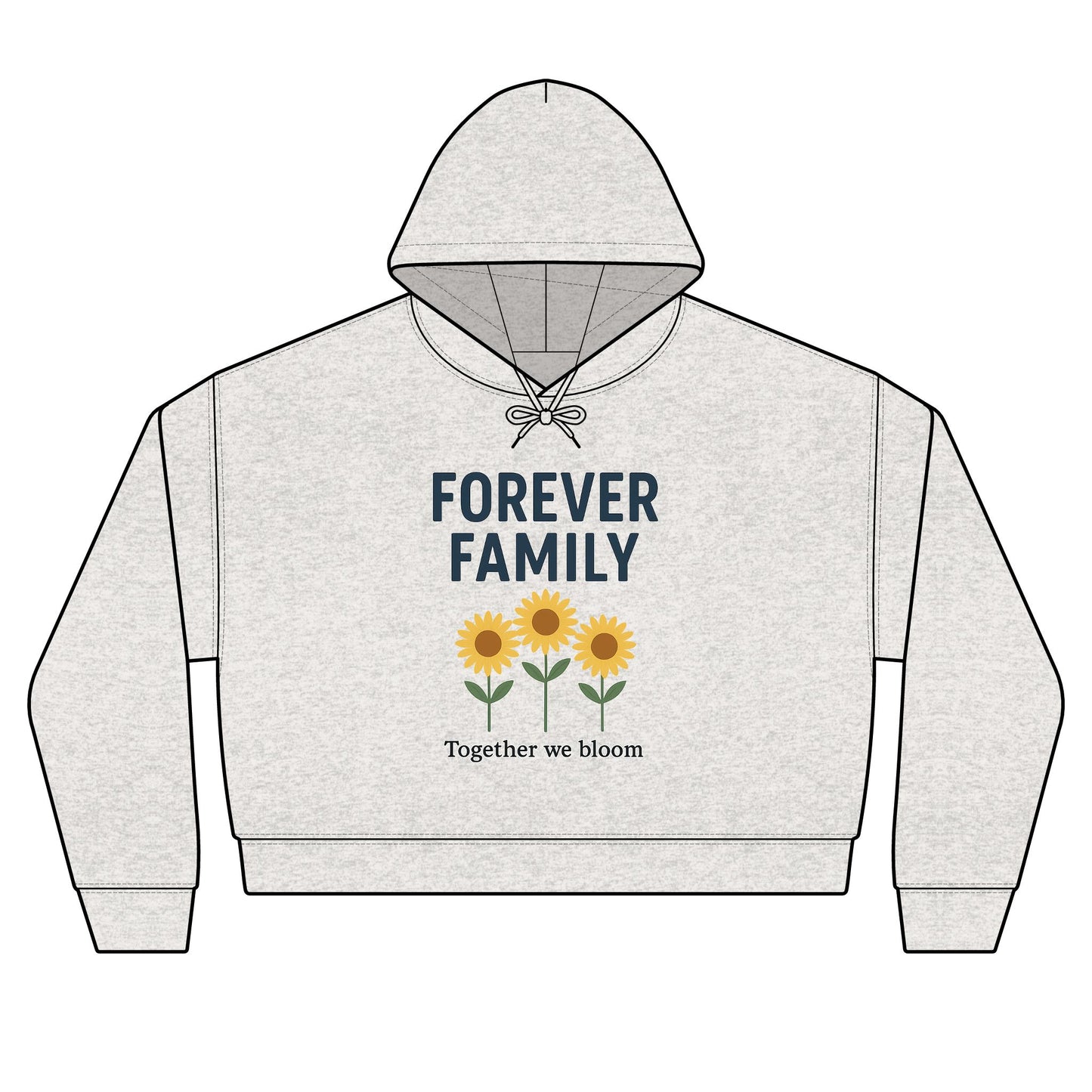 Forever Family Hoodie — Sunflower “Together We Bloom” Women’s Organic Pullover