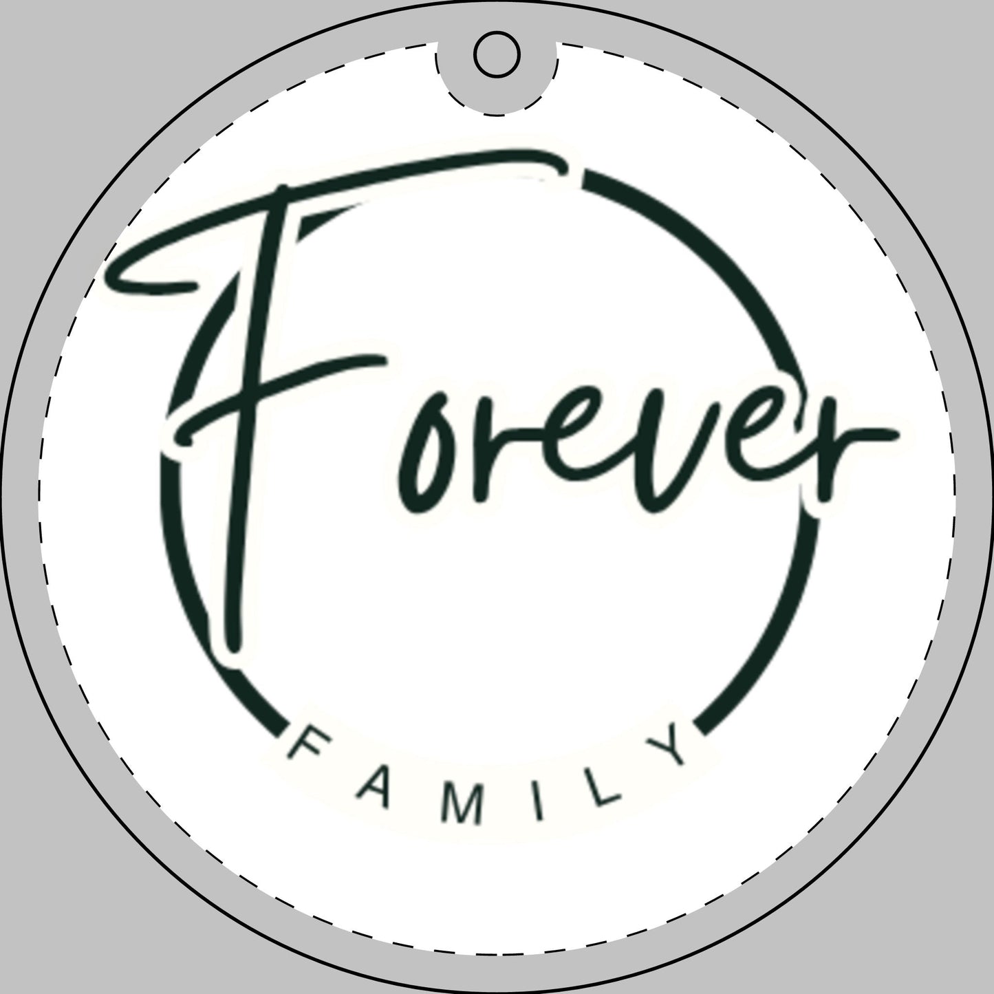 Forever Family Crystal Ornament — Engraved Glass Keepsake