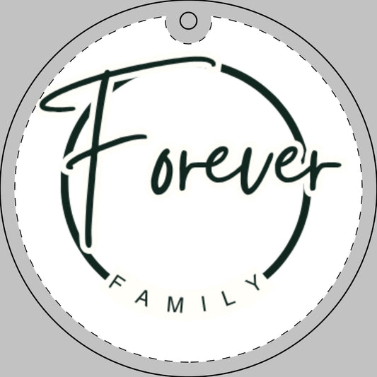 Forever Family Crystal Ornament — Engraved Glass Keepsake