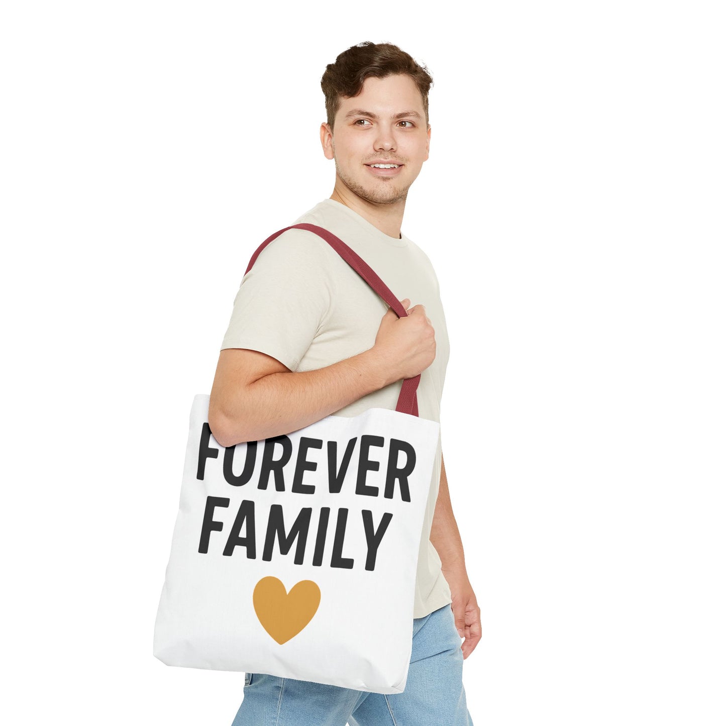 Forever Family Heart Tote Bag — Love Canvas Tote