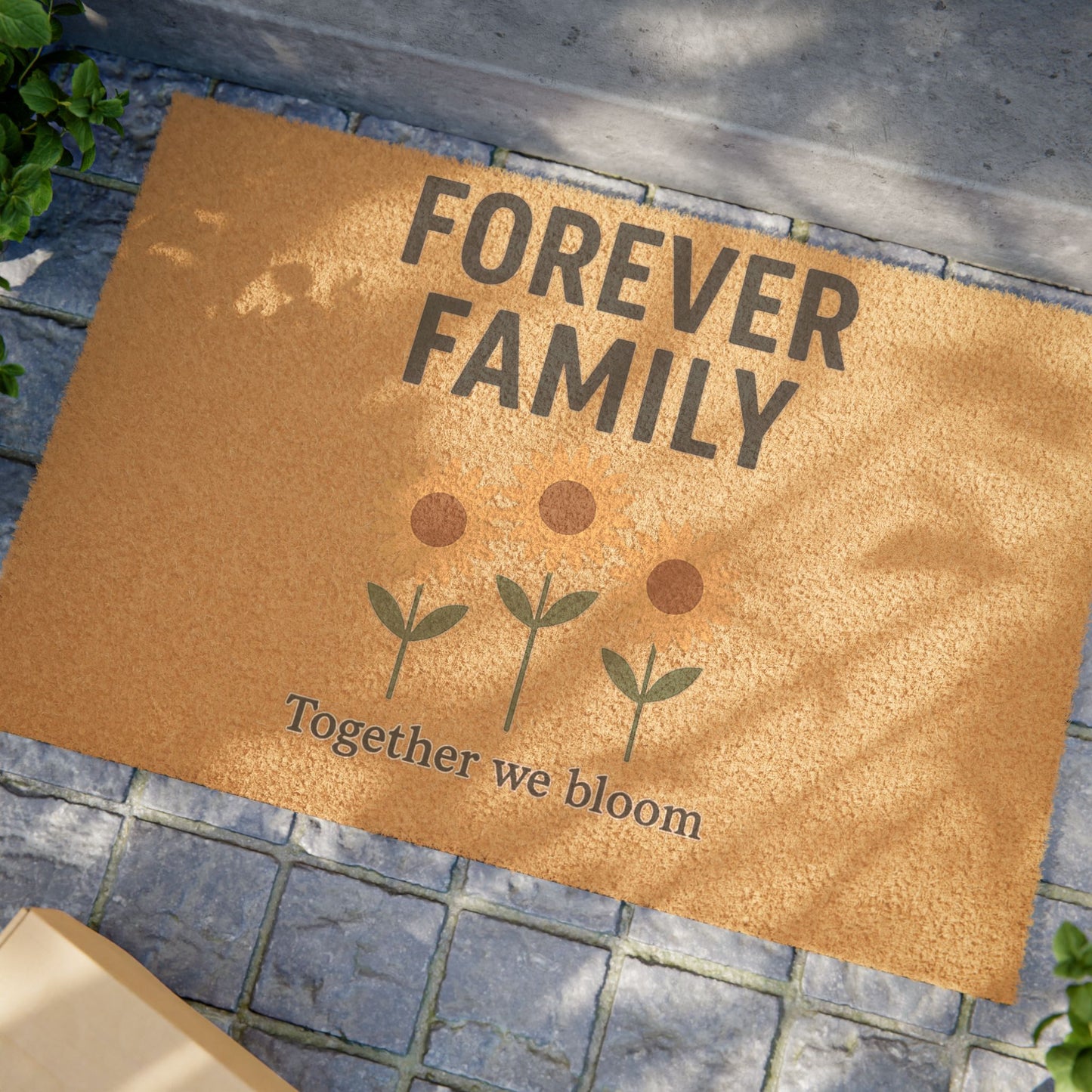 Forever Family Doormat – 'Together We Bloom'