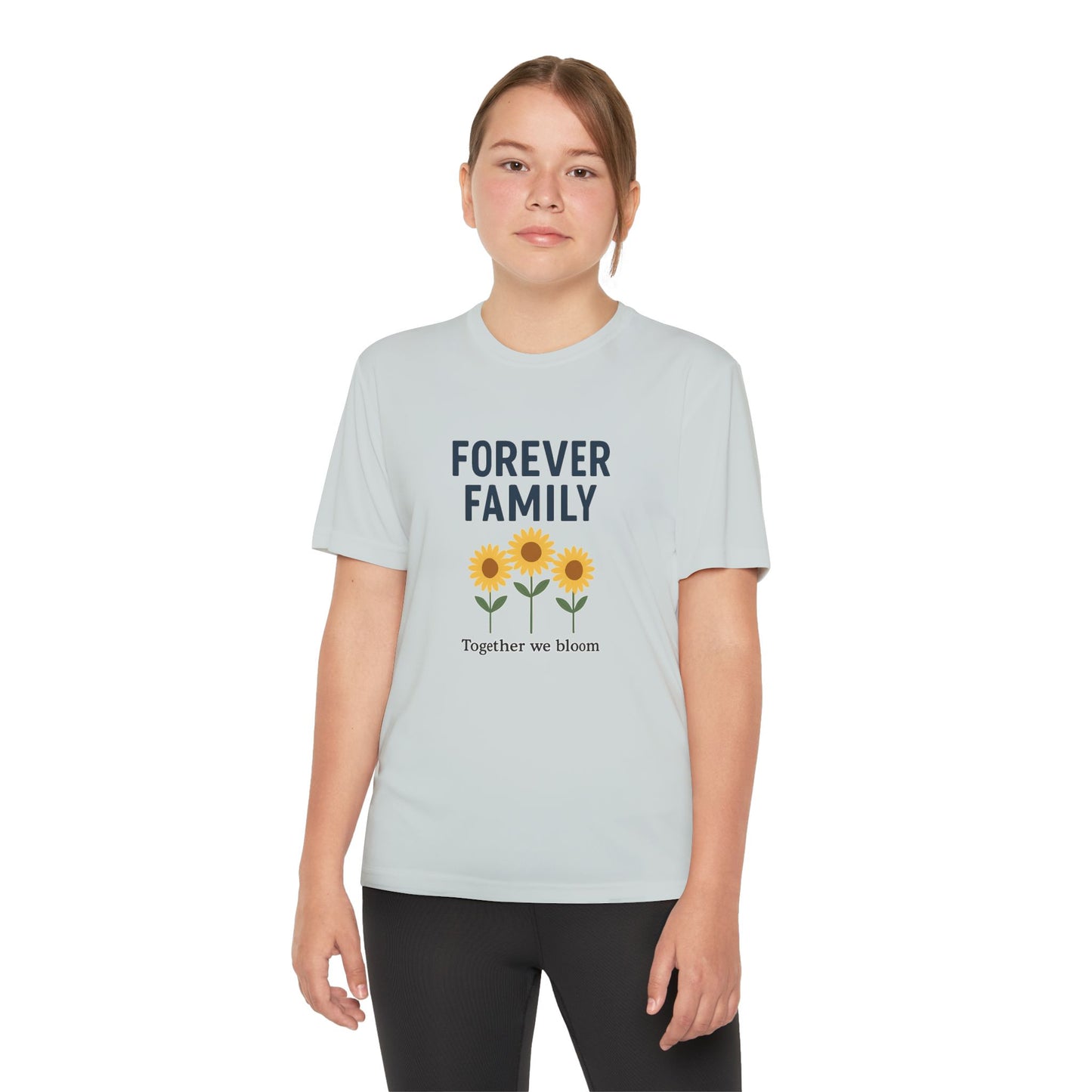 Forever Family Youth Tee — “Together We Bloom” Sunflower Kids T‑Shirt