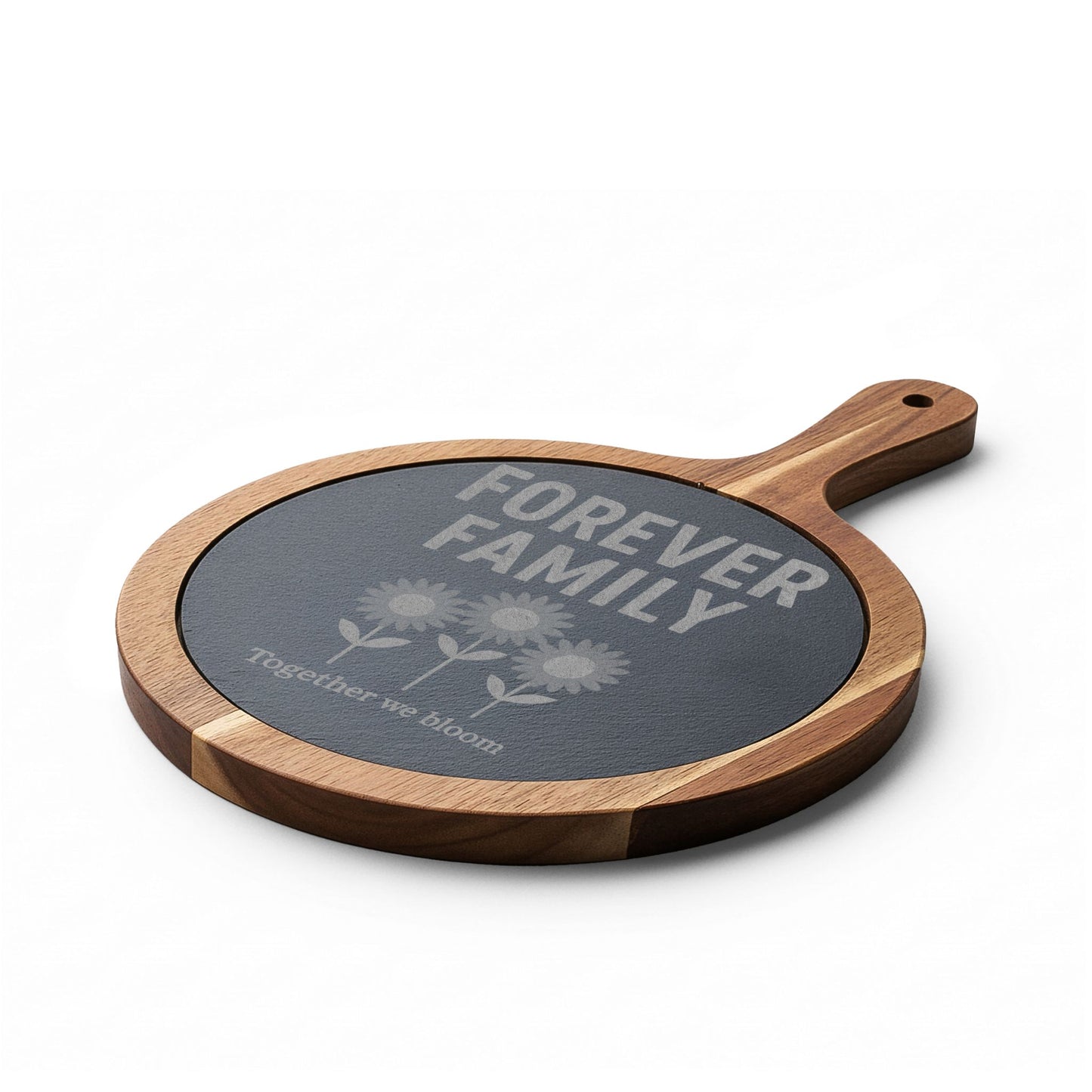 Engraved Charcuterie Board with Family Quote
