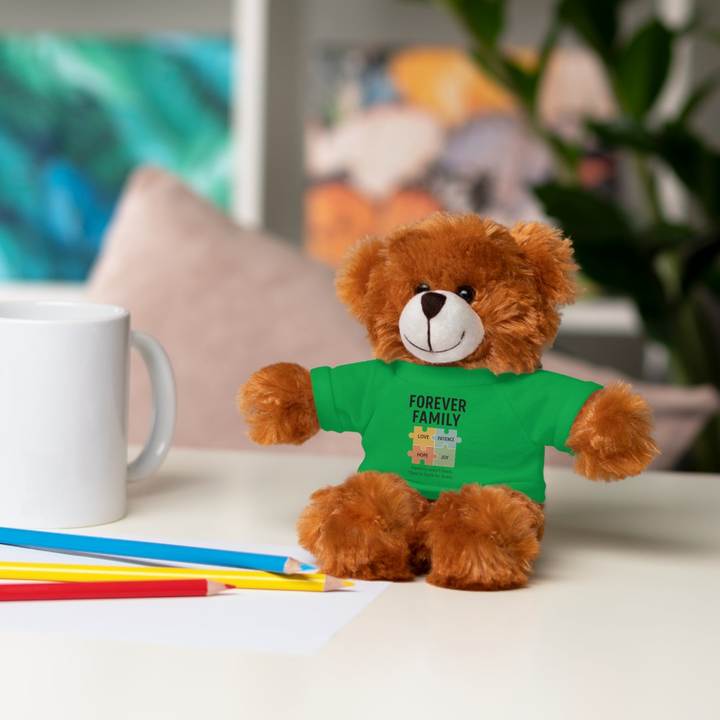 "Forever Family" Plush Bear with Tee