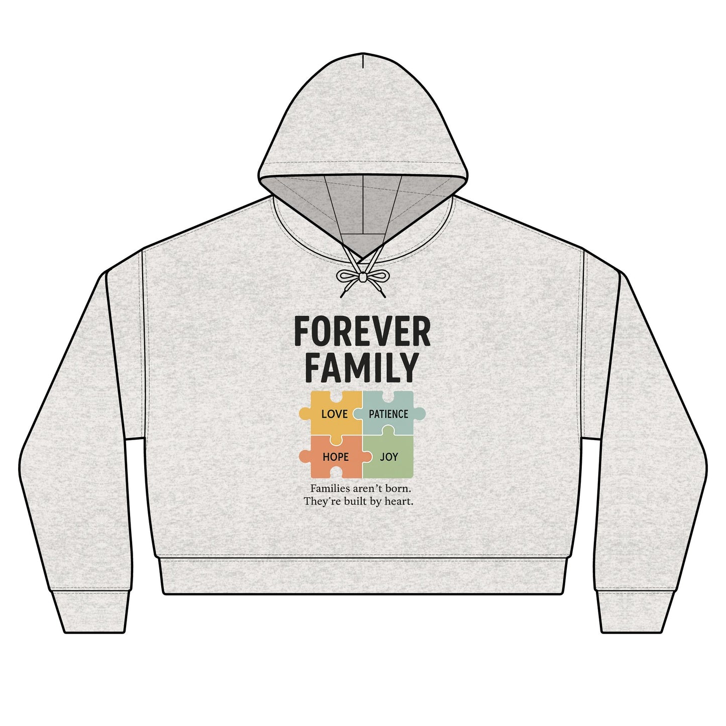 Forever Family Hoodie — Puzzle Piece Women's Organic Hoodie