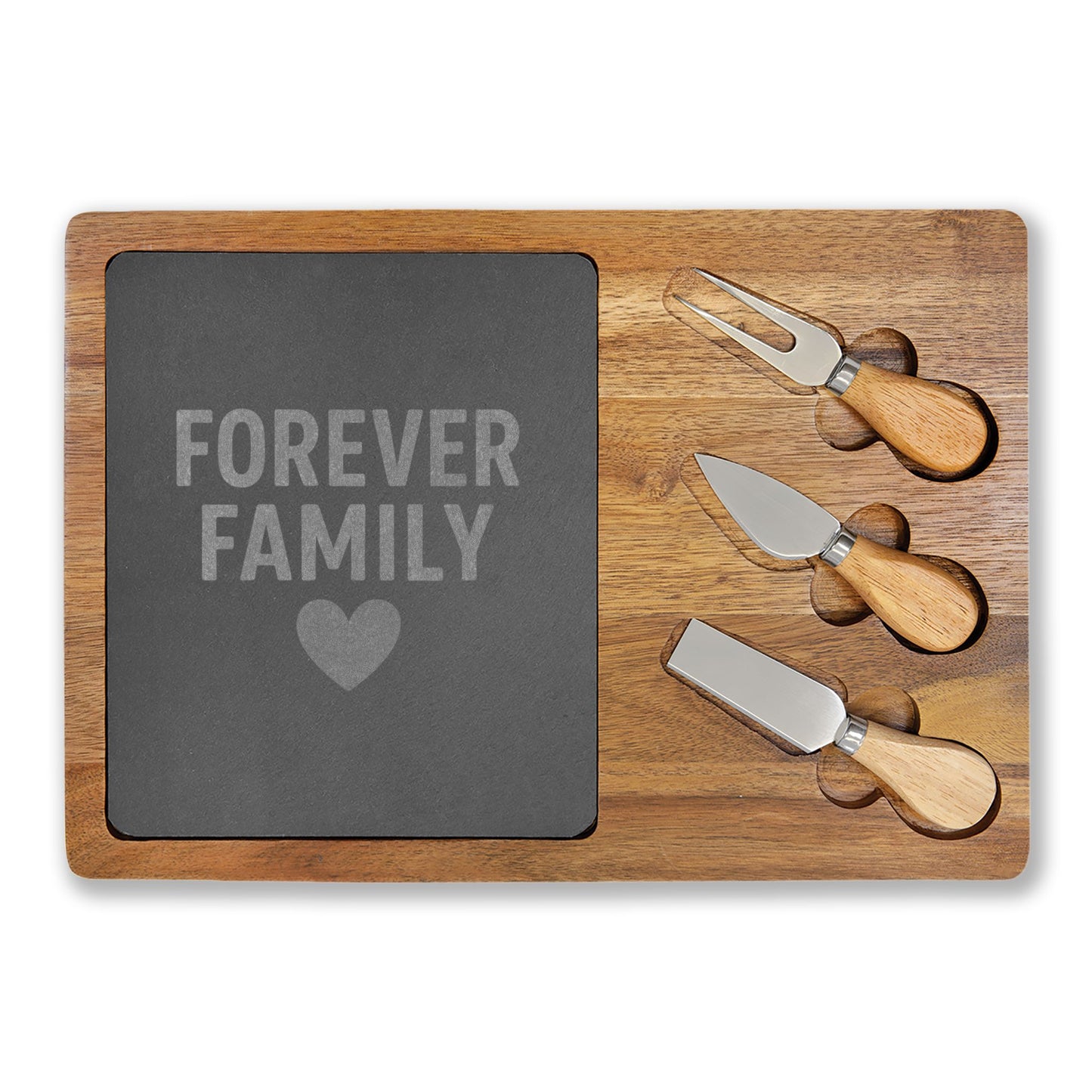 Engraved Charcuterie Board - Forever Family