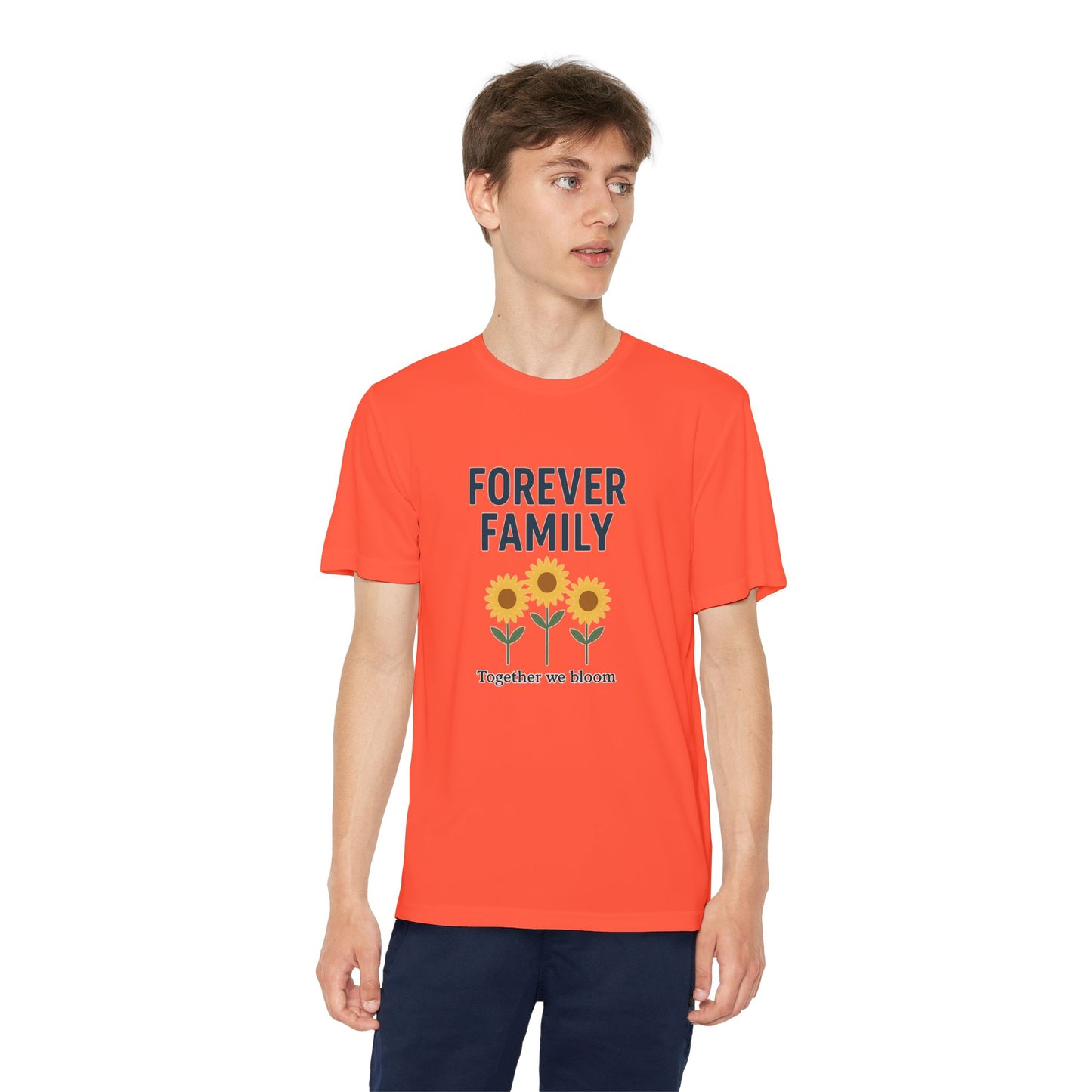 Forever Family Youth Tee — “Together We Bloom” Sunflower Kids T‑Shirt