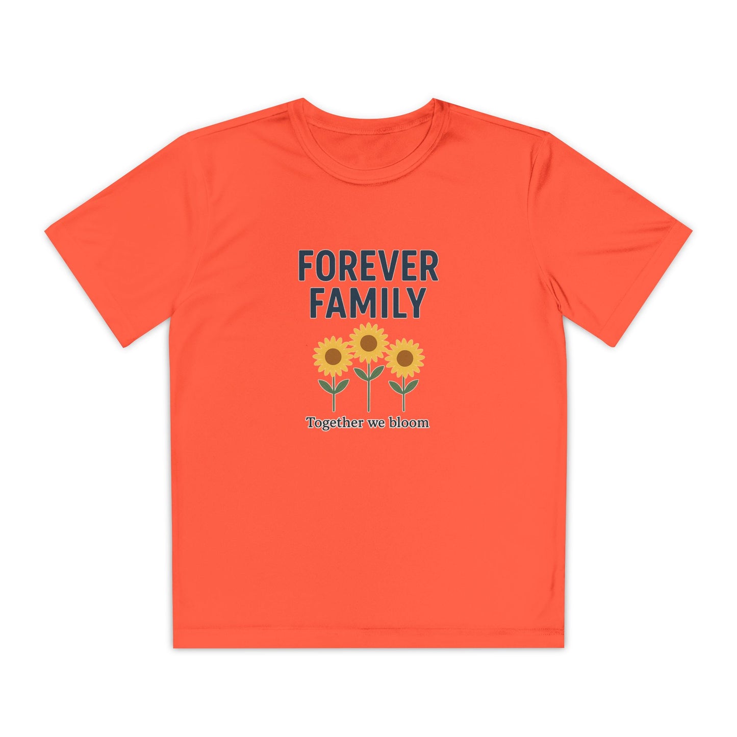 Forever Family Youth Tee — “Together We Bloom” Sunflower Kids T‑Shirt