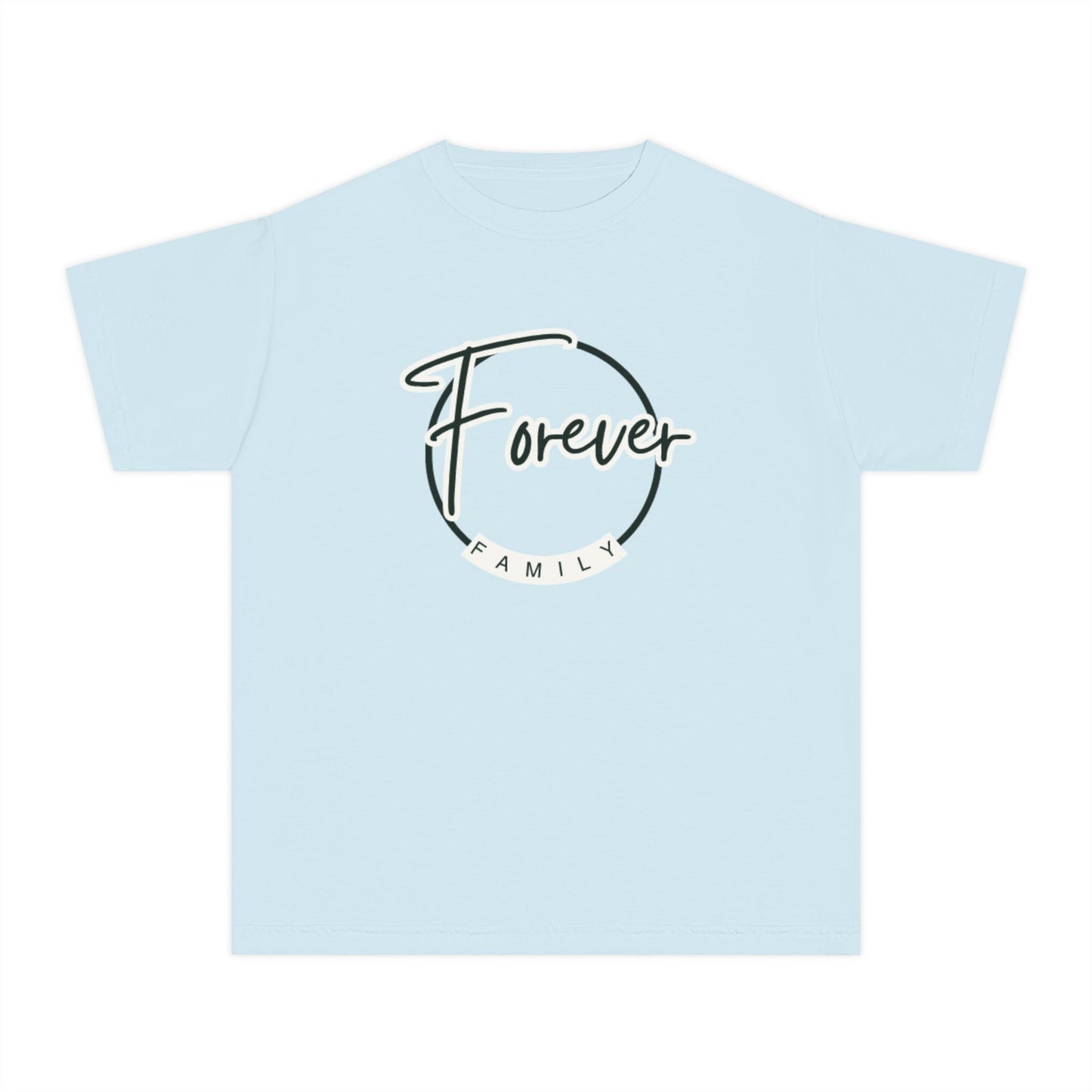 Forever Family Youth Tee — "Forever" Circle Graphic Kids T-Shirt