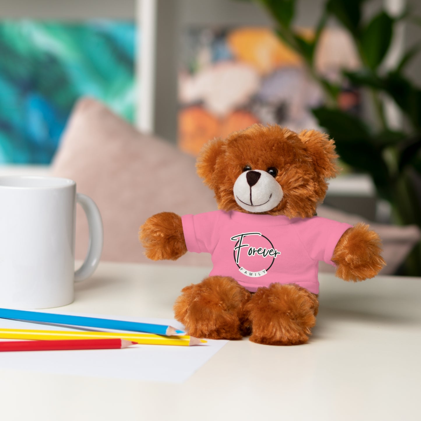 Forever Family Plush Bear with T‑Shirt