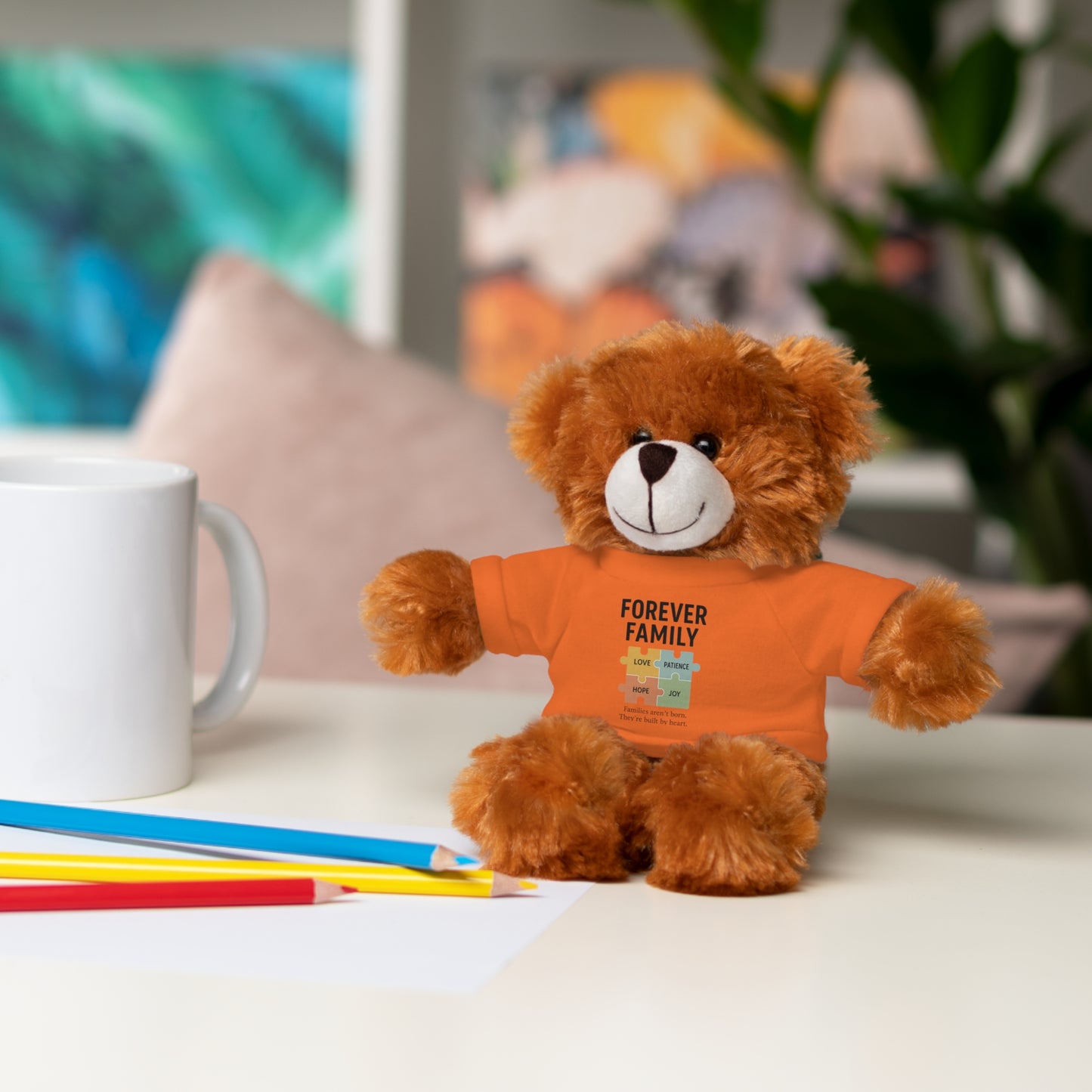 "Forever Family" Plush Bear with Tee