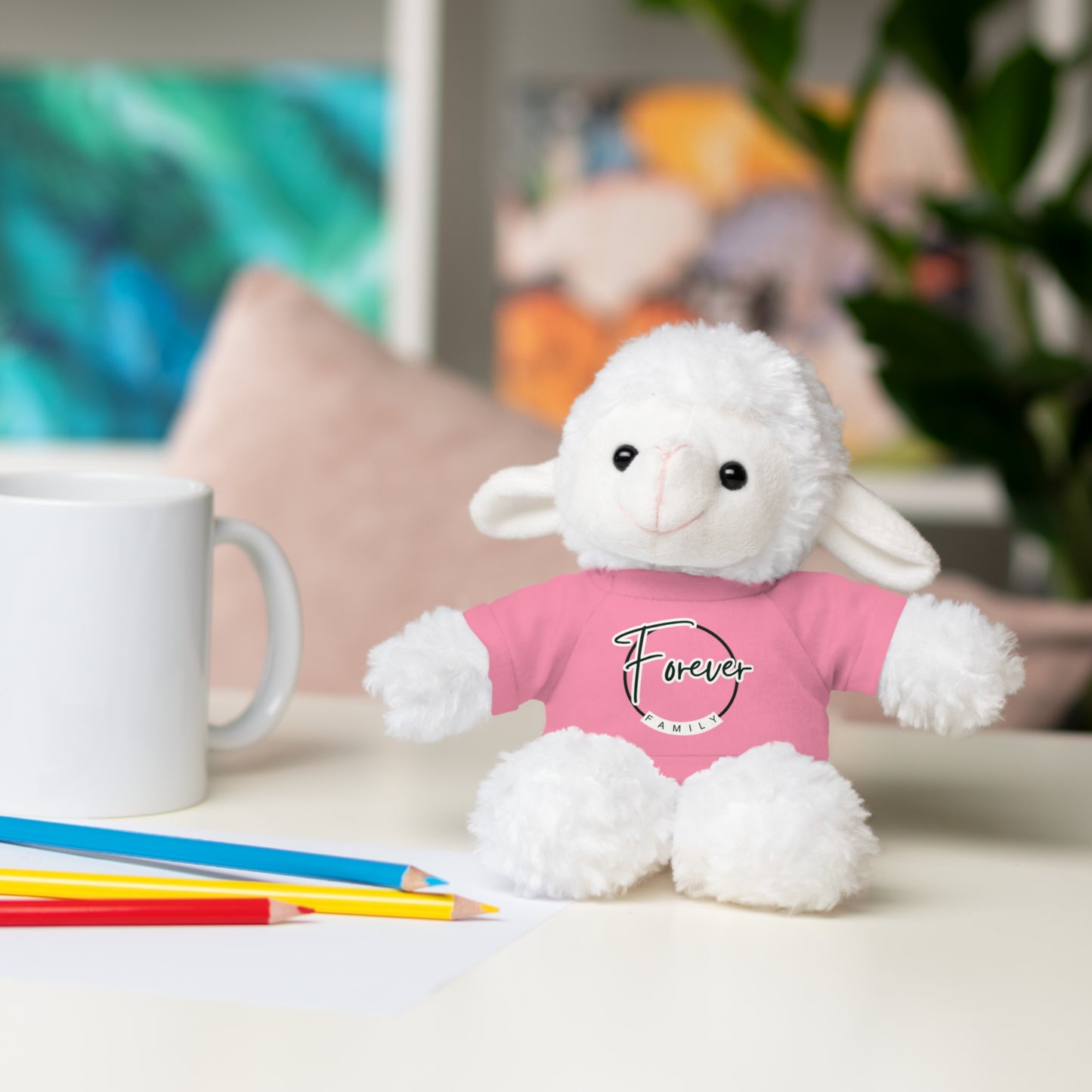 Forever Family Plush Bear with T‑Shirt