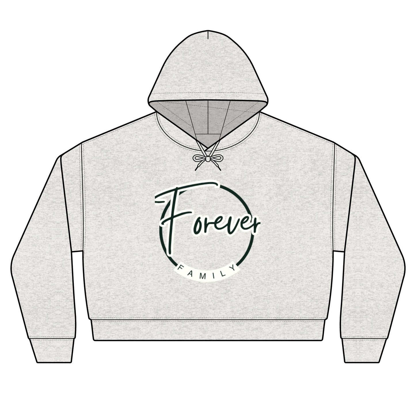 Forever Family Women's Organic Hoodie — Cozy Cropped Pullover
