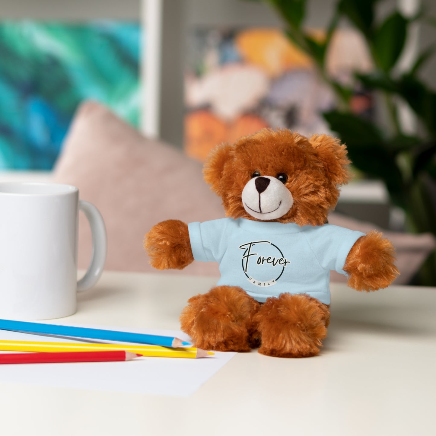Forever Family Plush Bear with T‑Shirt