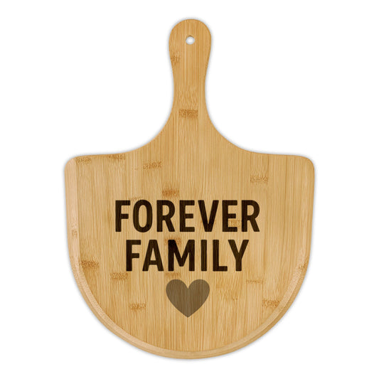 Engraved Bamboo Pizza Board - Forever Family