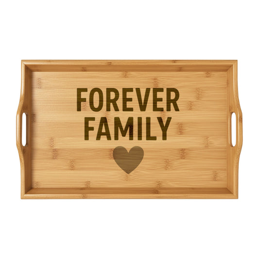 Personalized Bamboo Serving Tray for Family Gatherings