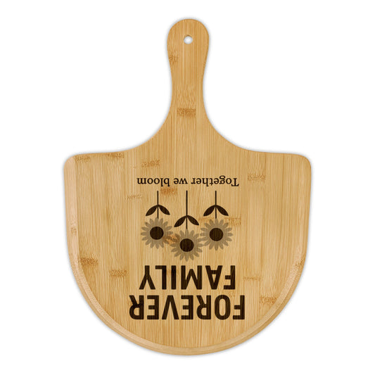 Engraved Bamboo Pizza Board - Forever Family