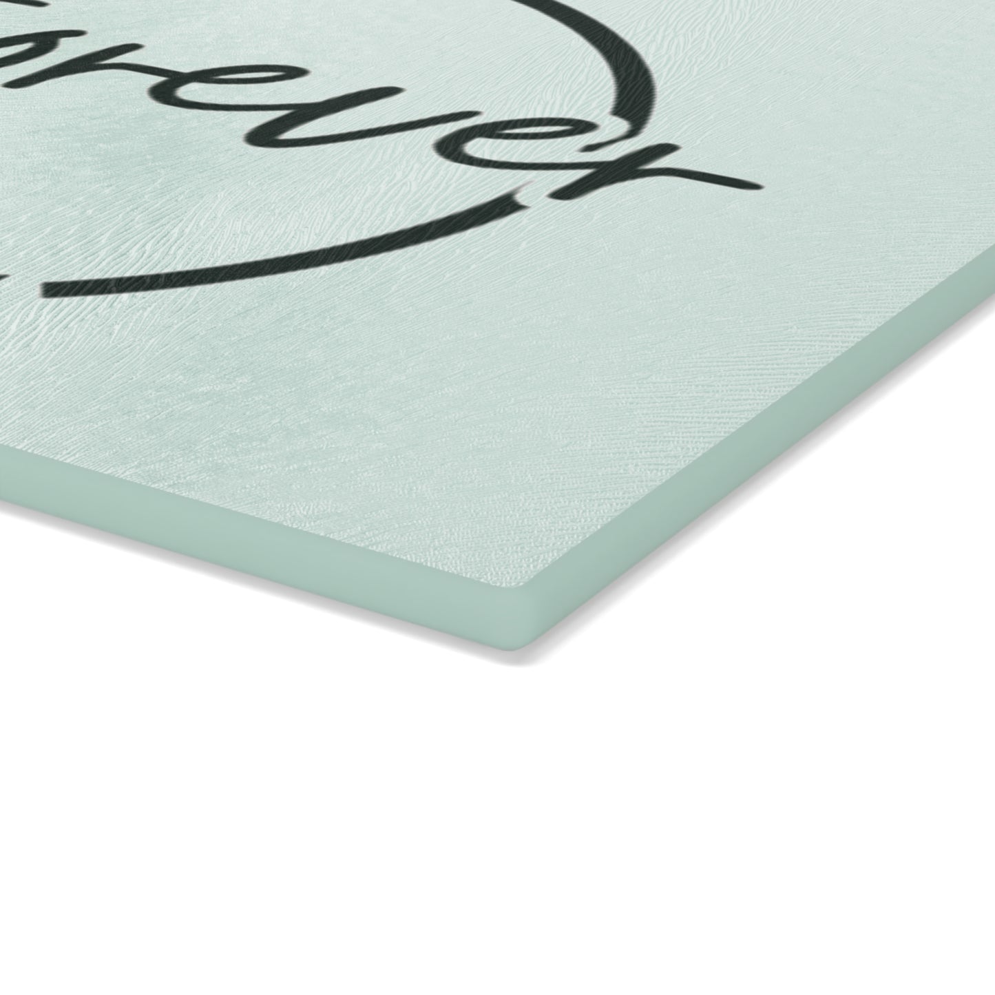 Glass Cutting Board – "Forever Family" Etched Glass Cutting Board, Pastel Kitchen Decor Gift