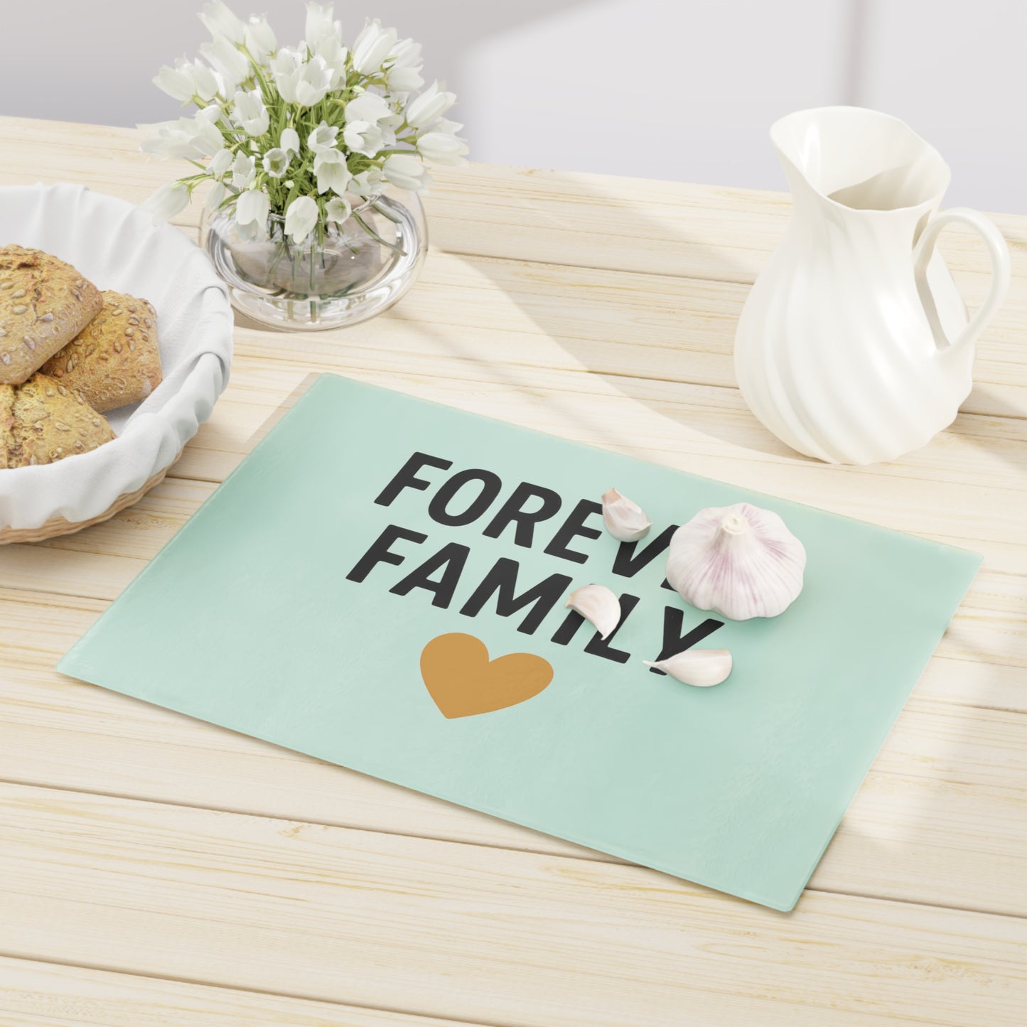 Forever Family Cutting Board - Heartwarming Kitchen Decor for Family Gatherings